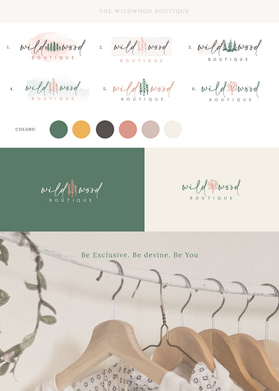 Wild Wood logo and website design branding graphic design illustration logo web design