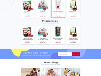 Kids Toy Store branding graphic design web design