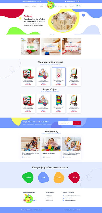 Kids Toy Store branding graphic design web design