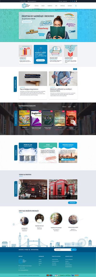 The English book website design graphic design illustration vector web design