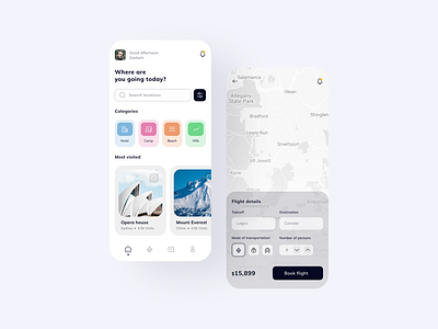 Travel app app design travel ui ux