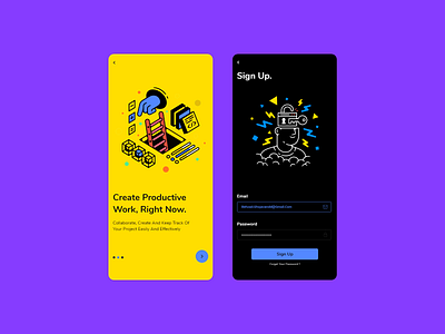 🔑 Sign up / Onboarding app app design application branding clean design graphic design illustration illustrator login logo minimal onboarding register ui ui design ux ux design vector web