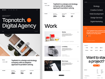 Topnotch - Digital Agency agency clean company concept corporate digital agency landing page minimal protfolio web design website