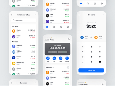 💰 Kripto - Crypto Wallet Mobile App app app design bitcoin btc clean crypto crypto ui crypto wallet crypto wallet app cryptocurrency mobile mobile app trading ui uiux