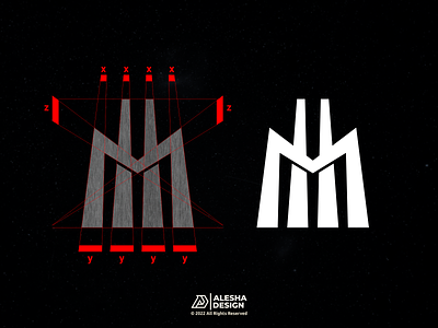 M Logo design And nagative space O with crowen icon and man icon