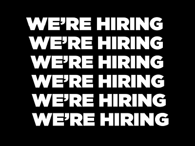 We're Hiring bigcommerce hiring