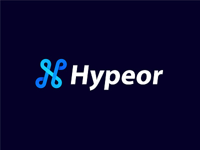 Hypeor Logo Design - H modern logo / Crypto / Gradients . blockchain branding chain coin design ecommerce fintech gradients graphic design h hlogo identity lettering logo logo designer modern saas token unused vector