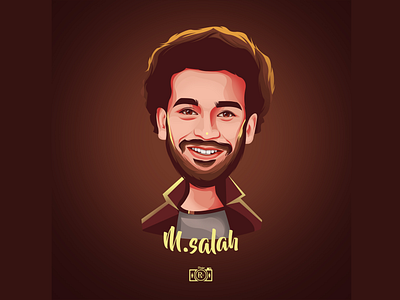 Vector Art Big head Mohammed Salah graphic design