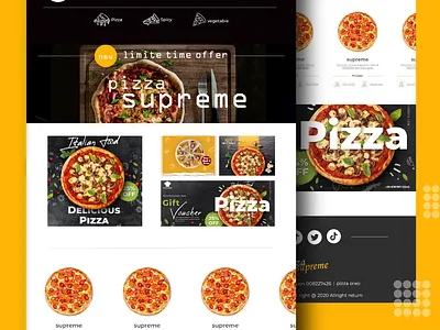 web design pizza supreme interface pizza ui uiux web design