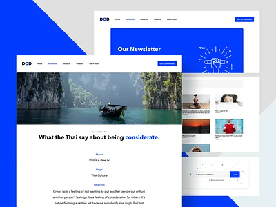 DailyUI 035 - Blog Post - Discomfort Newsletter Concept UI branding design minimal ui ux web