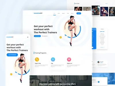 Workout website app workout tracker graphic design gym itness exercise training ui workout