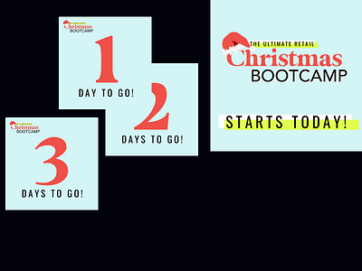 Logo and graphic design for Christmas Bootcamp for retailers branding design digital design ecommerce graphic design logo shopify web design