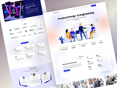 Intermezzo Agency Platform Homepage agency homepage design agency landing page agency platform homepage creative webpage homepage design illustration landing page modern design 2022 modern homepage design modern webpage design ui ux design uiuxdesign ux designer website