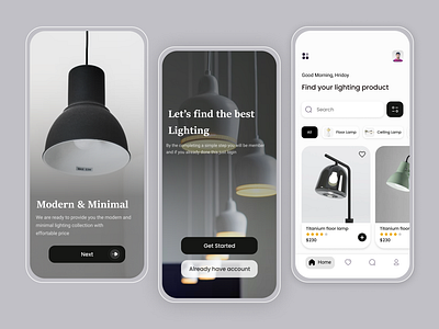 Lighting Store App Concept aamamun aamamun.xyz aamamunxyz apptemplate design ecommerce ecommercestore feed fresh design home hridoy lightingstore lightstore login mamun mobile ui sphash uiuxdesign