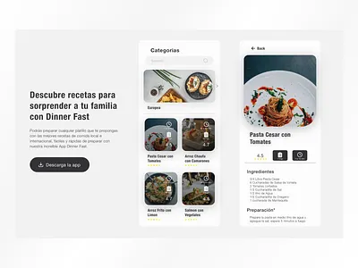 App Recipe UI app app recipe ui design ui ux