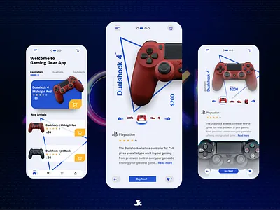 PLAY STATION 4 CONTROLLER UIUX APP PAGE branding graphic design illustration ui uiui designer uiux user interface