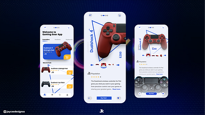 PLAY STATION 4 CONTROLLER UIUX APP PAGE branding graphic design illustration ui uiui designer uiux user interface