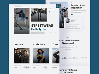 Streetwear Fashion Landing Page Exploration clothing design e commerce fashion fashion design fashion landingpage fashion website home page landing page online shop photography streetwear streetwear landing page style ui ui ux ui mobile uidesign web design website