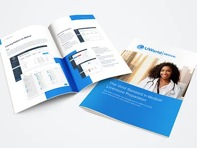 UWorld Medical Institutional Partnership Booklet brochure design layout print
