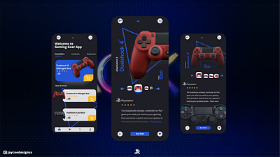 PLAY STATION 4 CONTROLLER UIUX APP PAGE. BLACK THEME 3d animation branding graphic design illustration logo motion graphics ui uiux uiux character uiux design uiux designer uiux illustration user interface ux