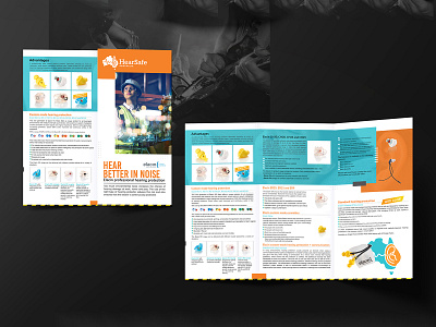 HearSafe Brochure Design advertisement brochure brochure design brochure layout brochure mockup brochure template creative design logo professional service