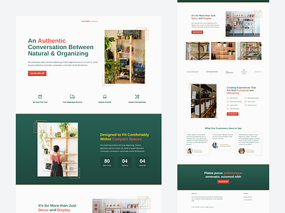 Natome Furniture Landing Page Template figma template landing page website design