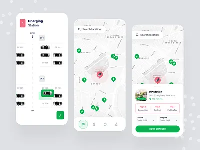 EV charging app app app design car charging app electric electric vehicle ev ev car ev charge ev charger ev charging station map mobile online ui vehicle