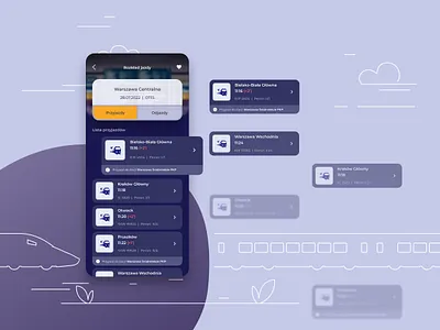 Mobile app design for state-owned train carrier - Timetable android app application branding design graphic design illustration interface ios logo railway station timetable train ui user experience user interface userfriendly