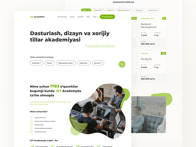 ICT Academy 2020 branding design figma figma design ui ux web webdesign