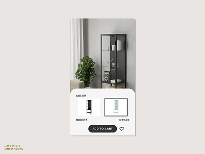 Daily UI 073 • Virtual Reality 073 app design application buy daily100challenge dailyui dailyui073 dailyuichallenge design furniture ikea shelf sketch ui uiux virtual virtual reality