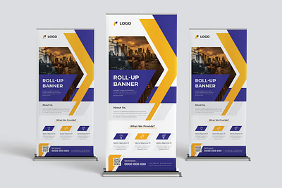 Roll Up banner design template advertising agency banner business company corporate design out side store promot promotion roll up banner