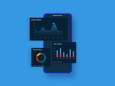 Daily UI 018: Analytics Chart 018 analytics analytics chart app application bar chart challenge chart daily design donut chart graphic design illustration pie chart ui ux web design