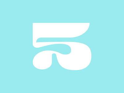 36 Days of Type: 5 36 days of type 5 color design font design funky groovy numbers numerals type type design typography vector wavy