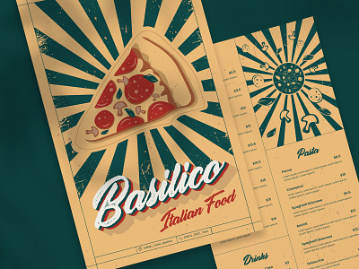 Retro Menu Template Design by Temis on Dribbble