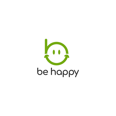 Logo Name: Be Happy branding design flat logo graphic design icon illustration logo logo design minimal logo vector