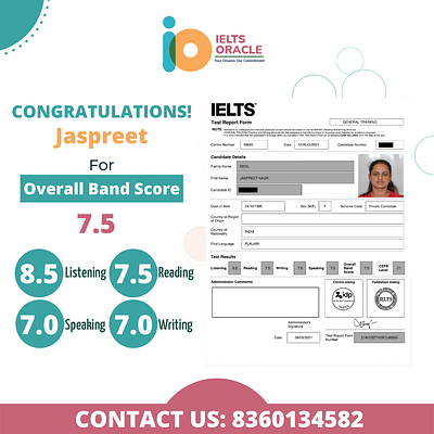 Ielts Result best ielts institute in mohali ielts classes ielts result