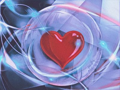 the power of love blue feelings heart light love red