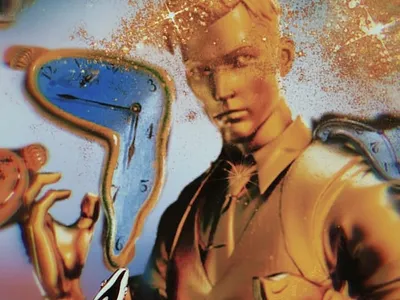 the time keeper clocks gold golden goldentime surreal surrealism time timekeeper