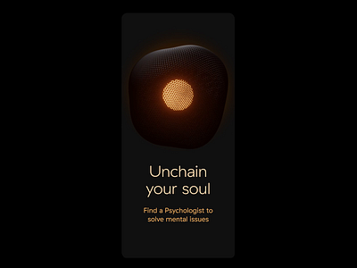 Mental health app desing after effects blender3d dark gold love medicine mental mental health motion psychology soul therapy