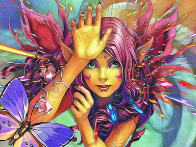 blows colors fairy blow colorful colors fairy