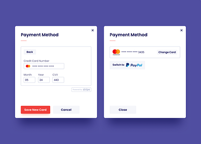 Payment Method UI design billing dashboard design figma gui pay payment pricing ui ux