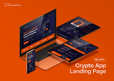 Crypto App Landing Page bitcoin blockchain crypto crypto app crypto landing page crypto wallet cryptocurrency finance fintech landing page landing page design minimalist saas swap token ui design uiux web3 web3 landing page website