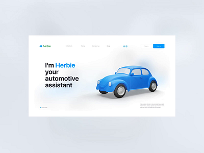 Herbie Vehicles App - Website 3d animation beetle brasil canada clean daily interface landingpage minimalist new york product design são paulo ui uidesign uiux vehicle website