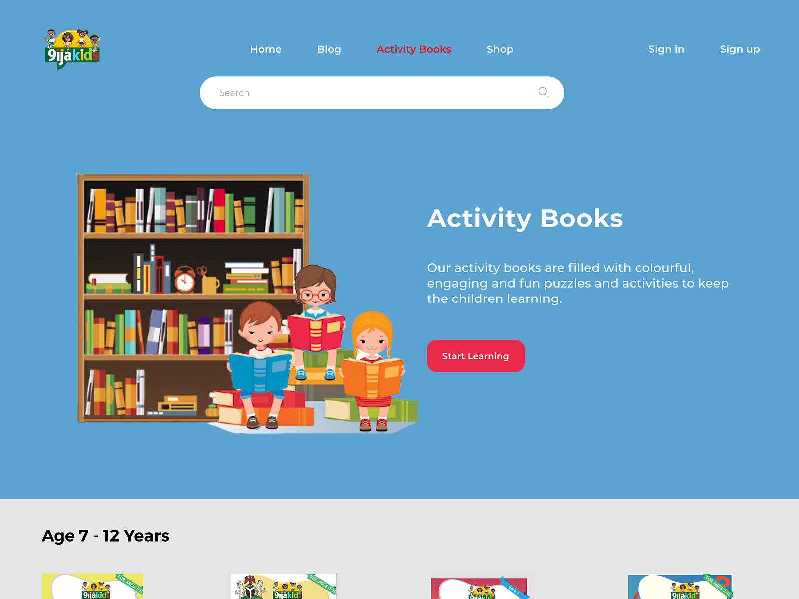 Activity Books Landing Page by David Yaya on Dribbble