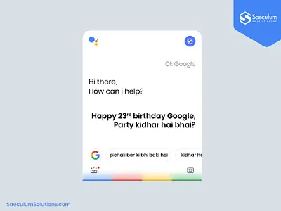 Happy 23rd birthday Google ad birthday creative google googlebirthday graphicdesign