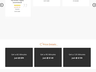 Massage App Landing Page landing page ui web web design web development website wordpress wordpress landing page wordpress website