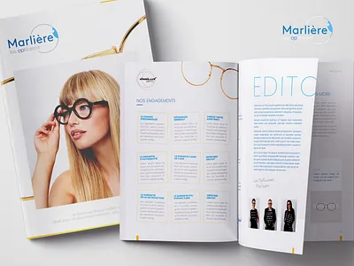 Layout — Marliere Magazine belgium branding brochure creative expansion glasses graphic design layout logo magazine optician