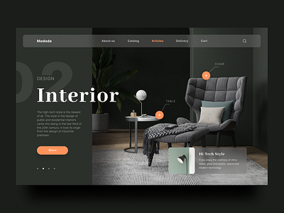 Interior Design blur card design design studio first screen furniture green home home page house interior interior design landing page typography ui ui ux ux web web design website