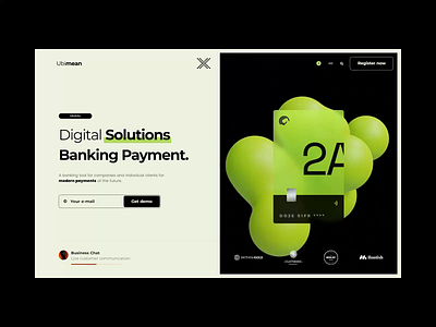 Digital Solution - Creative Website design animation banking concept creation creative design minimalist money ui ux video wallet web design website