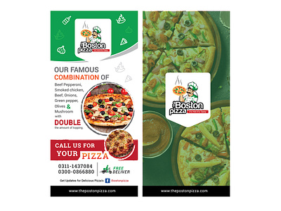 The Boston Pizza Flyer Design - Print Design branding design graphic design illustration logo vector